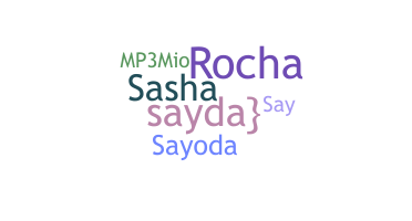 Smeknamn - Sayda