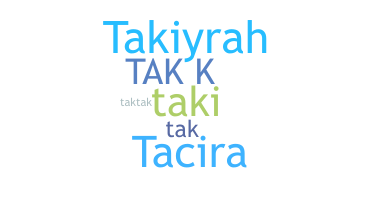 Smeknamn - Takira