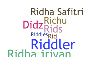 Smeknamn - Ridha