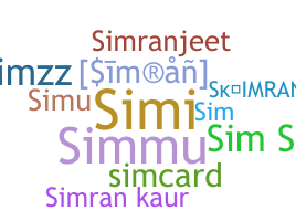 Smeknamn - Simran