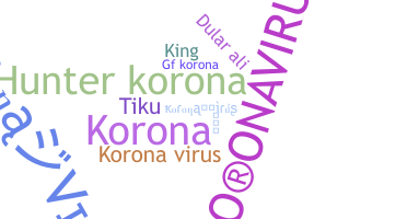 Smeknamn - koronavirus