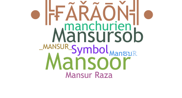 Smeknamn - Mansur