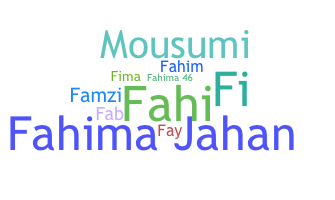 Smeknamn - Fahima