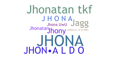 Smeknamn - Jhona