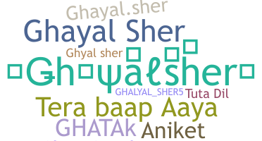 Smeknamn - Ghayalsher