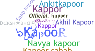 Smeknamn - Kapoor
