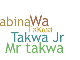 Smeknamn - Takwa