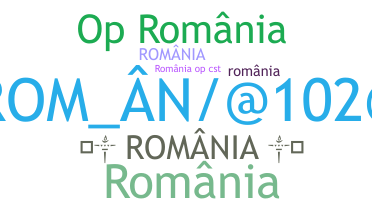 Smeknamn - Romnia
