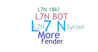 Smeknamn - L7N