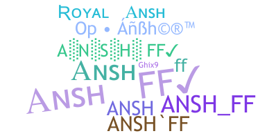 Smeknamn - ANSHff