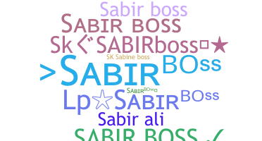 Smeknamn - Sabirboss