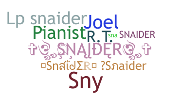 Smeknamn - Snaider
