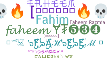Smeknamn - Faheem