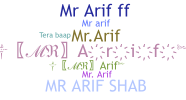 Smeknamn - mrarif