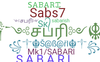 Smeknamn - Sabari