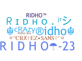 Smeknamn - Ridho