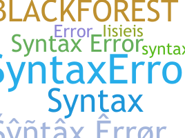 Smeknamn - Syntaxerror